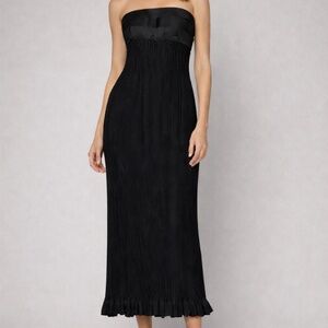 Authentic Giorgio Armani strapless pleated evening dress.